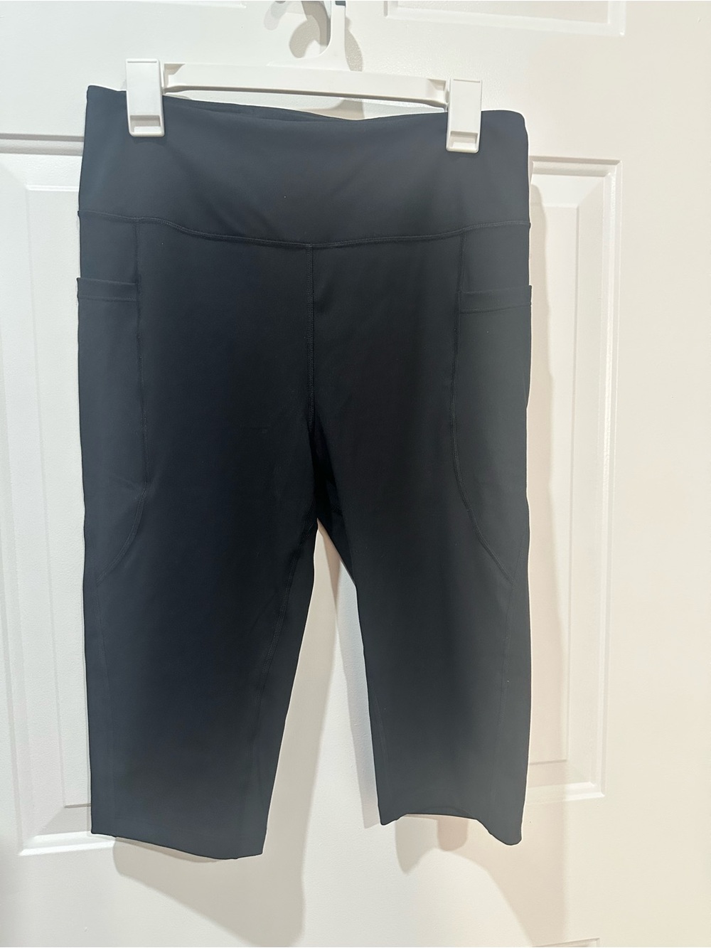 Baleaf High-Rise Black Capri Performance Leggings